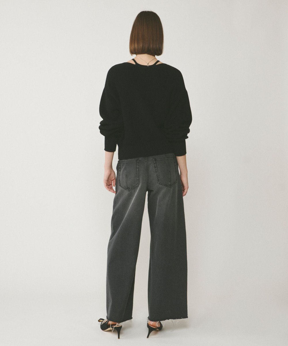 GRACE CONTINENTAL ハイゲージ畦ニットカーディガン 