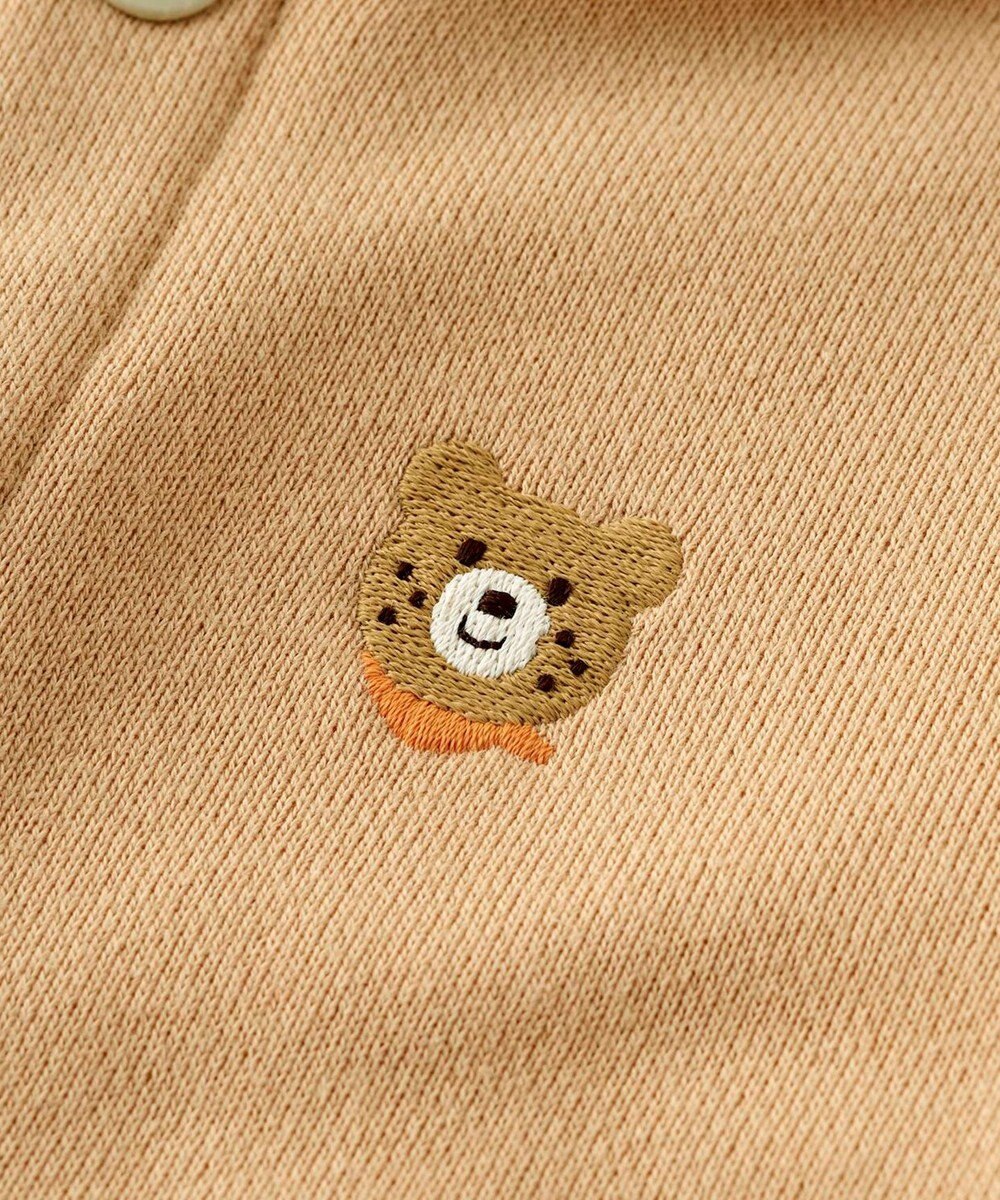 MIKI HOUSE HOT BISCUITS 【70-90cm】【NEW Color Series】耳付きロンパース 