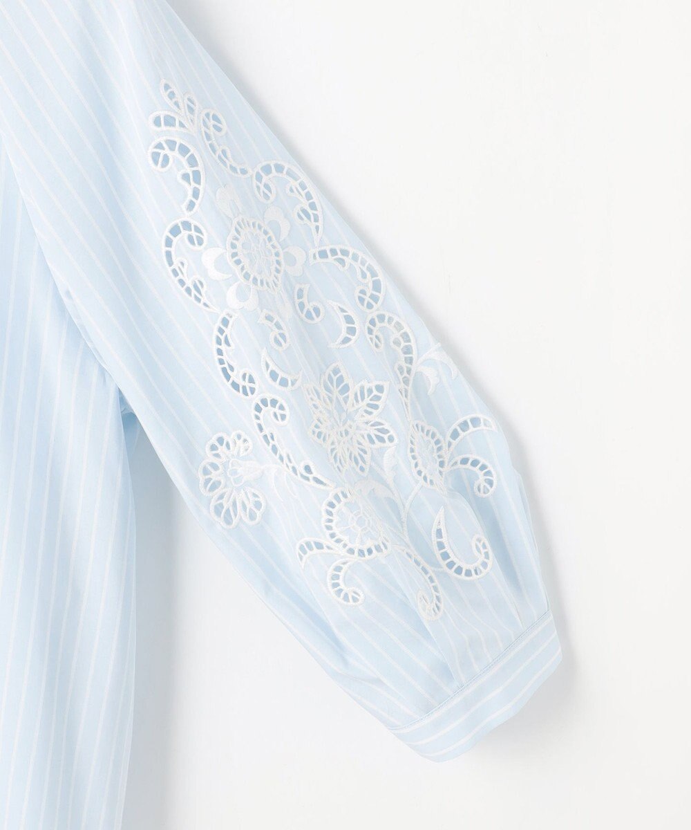 自由区 S エンブロイダリーブロードパフスリーブ ブラウス 