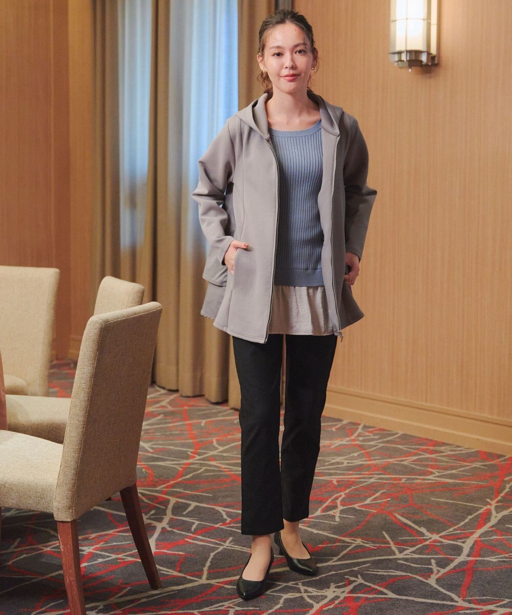 Tiaclasse L 【洗える】ストレッチサイドラインパンツ 