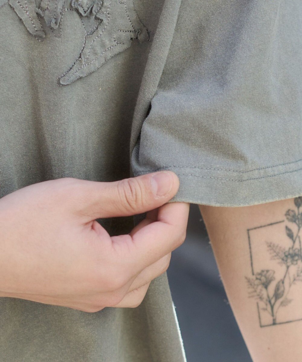 WEGO 【ユニセックス着用ITEM/MLサイズ展開】ブリーチダメージアップリケT（SS） 