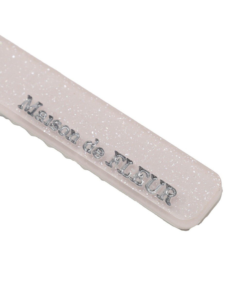 Maison de FLEUR 【2個セット】ビジューリボンアクリルクリップセット 