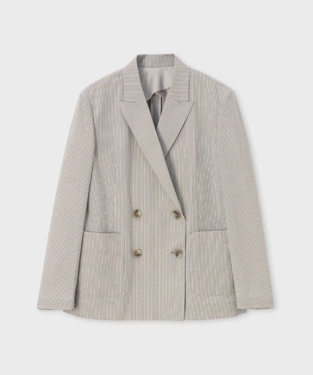 Paul Smith ストライプ シアサッカー ダブルブレスト ジャケット 