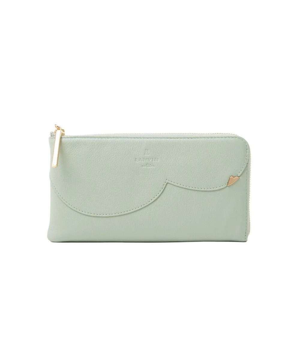 LANVIN en Bleu デクール 薄マチLファスナー長財布 