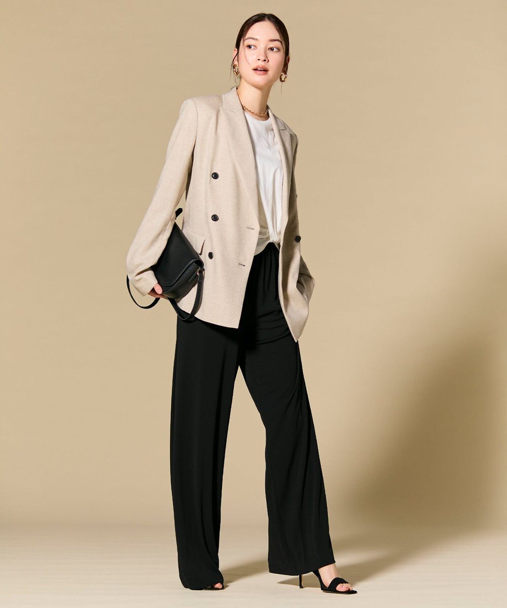 BEIGE， CAROLE / リネンライク ダブルジャケット 