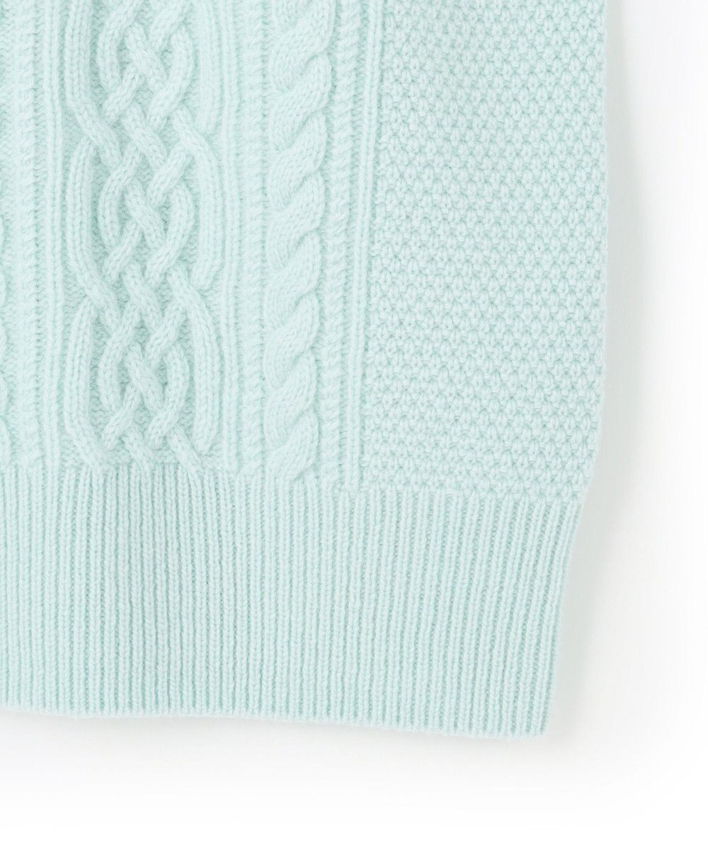 23区 S 【洗える】カシミヤブレンド ケーブルニットカーディガン 