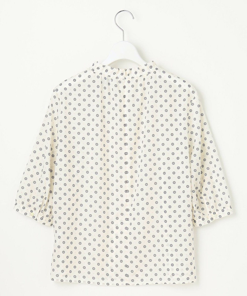 J.PRESS LADIES 【洗える】ジオメトリックプリント ブラウス 