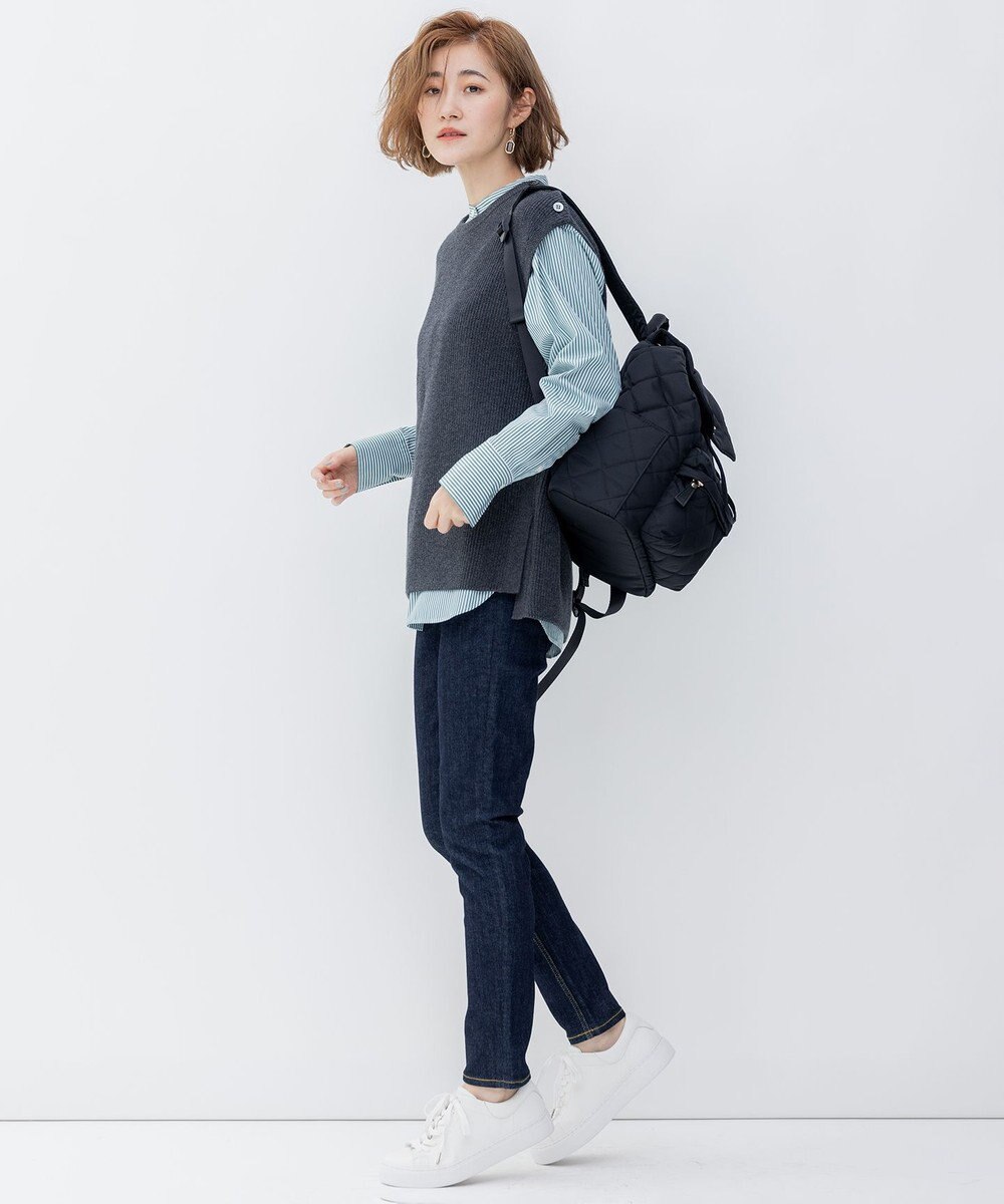 23区 【洗える】コットンカシミヤ ニットベスト 