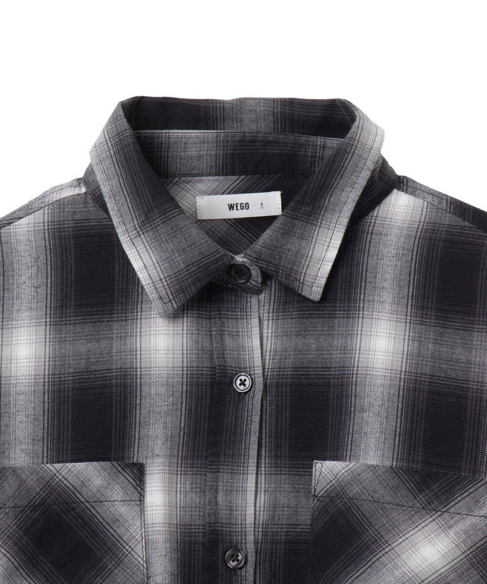 WEGO オンブレチェックショートシャツ 