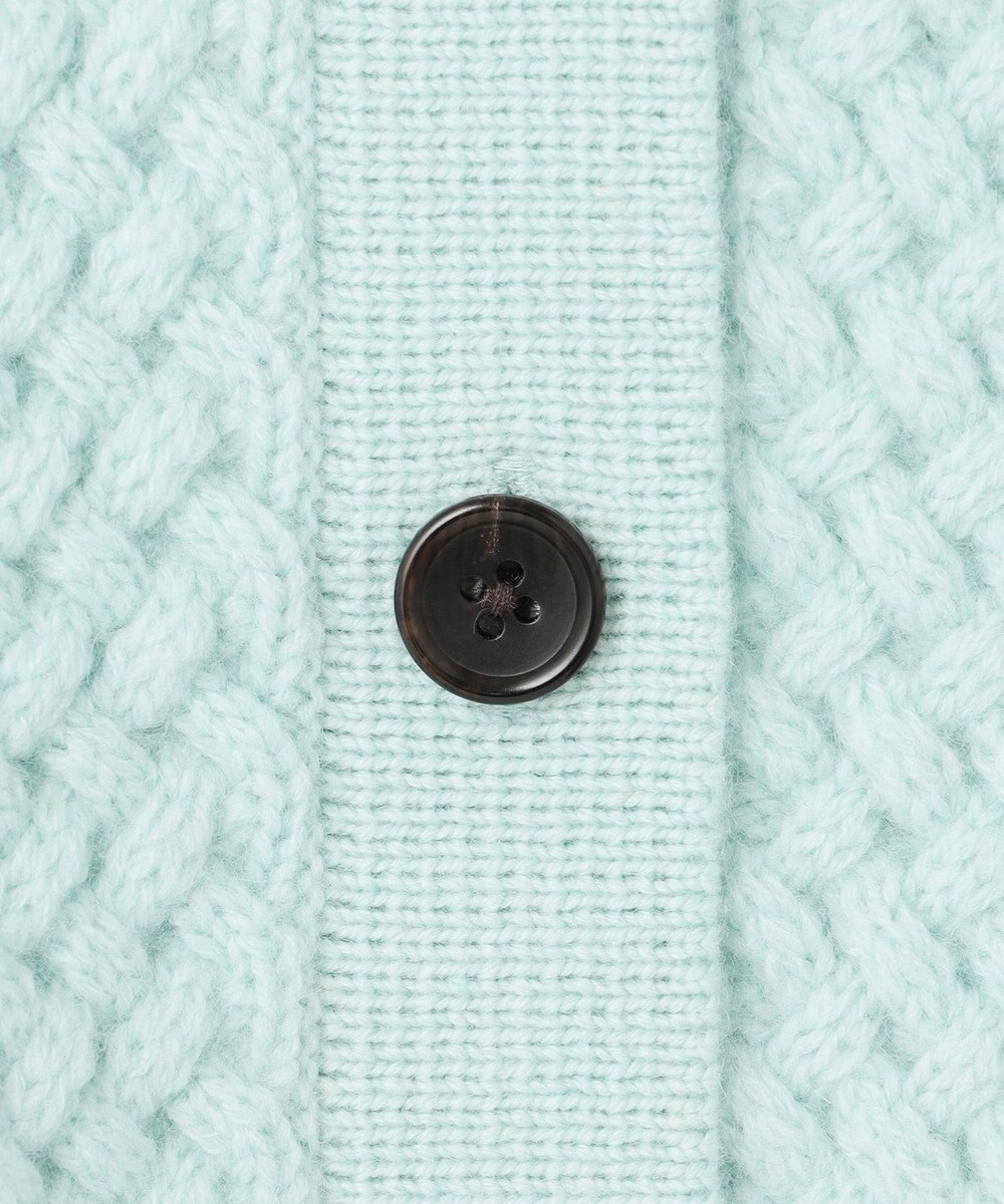 23区 S 【洗える】カシミヤブレンド ケーブルニットカーディガン 