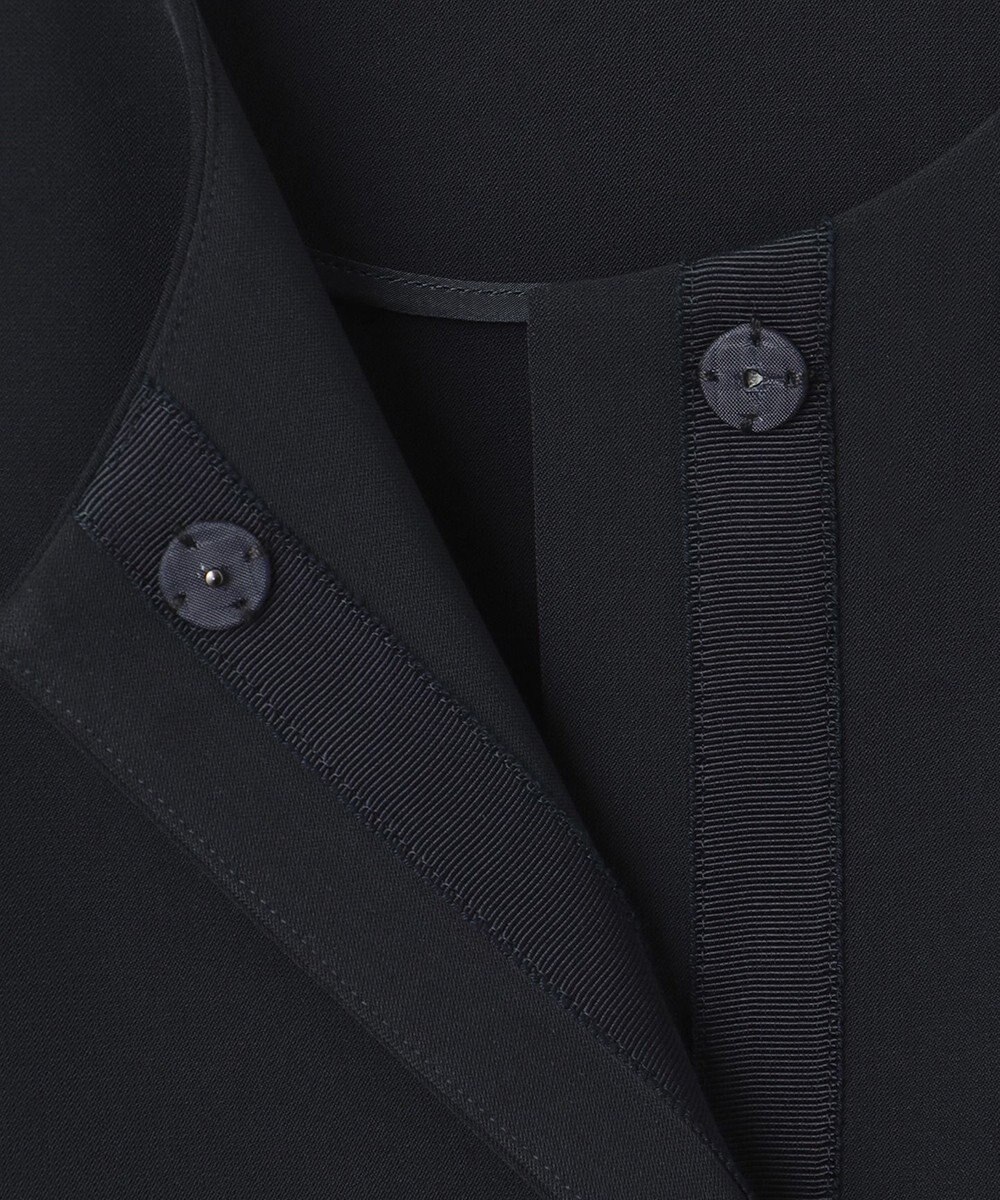 #Newans 【セレモニーにも】＜亀恭子さんコラボ＞コクーンフォルムノーカラージャケット 