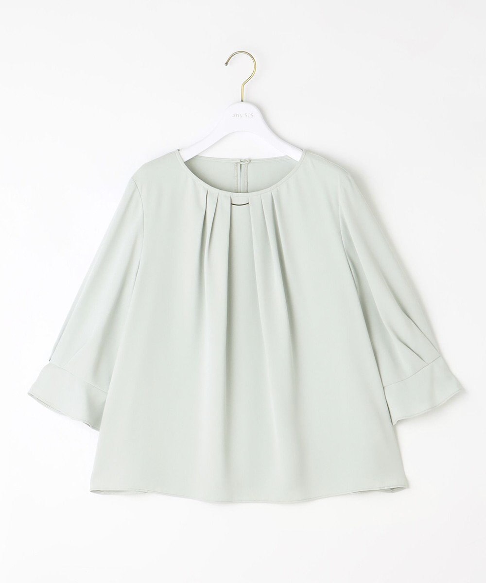 ANY SIS S 【洗える】ラッフルフレアジョーゼット ブラウス 