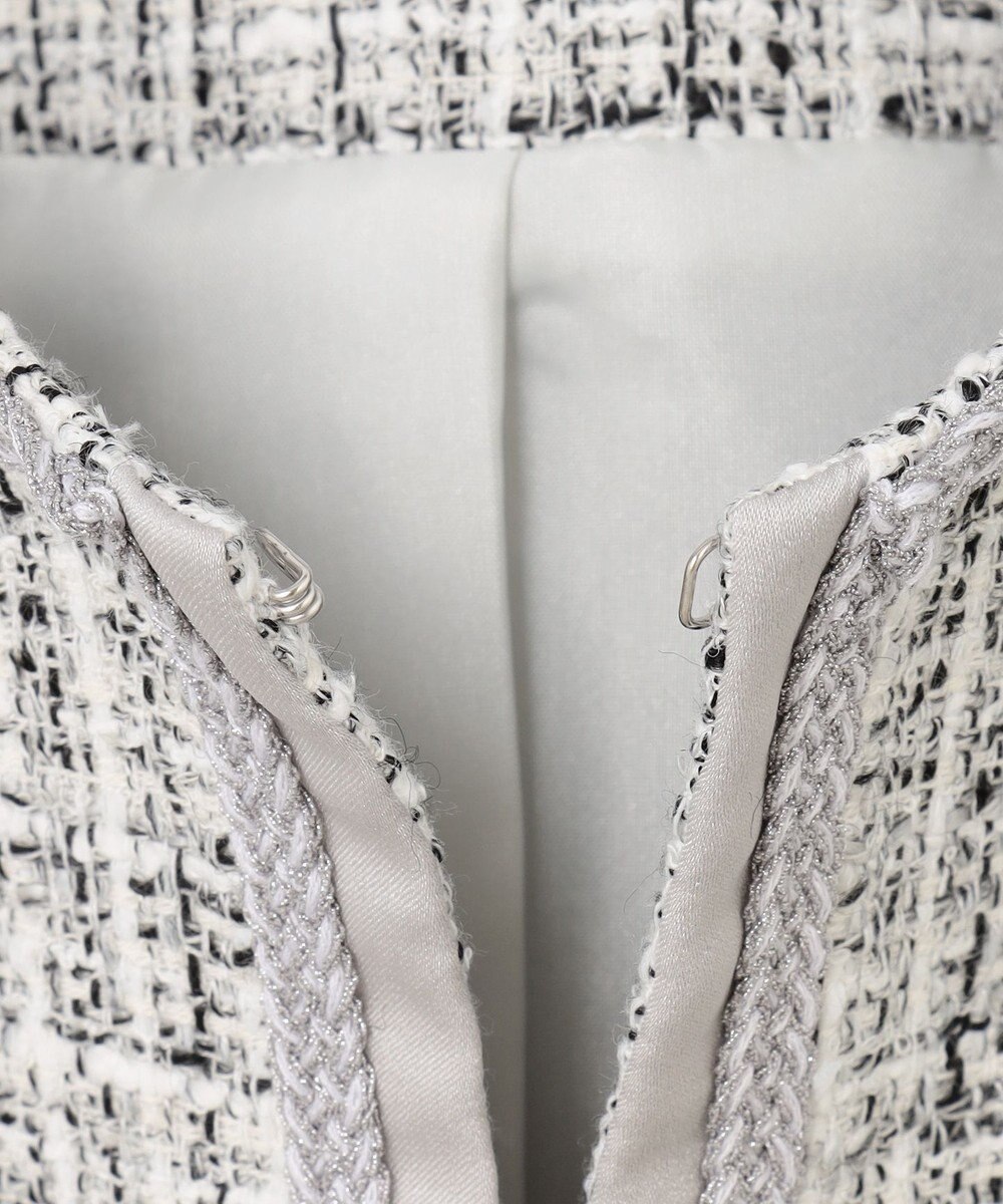 J.PRESS LADIES 【セットアップ対応】ファンシーツイード ノーカラー ジャケット 