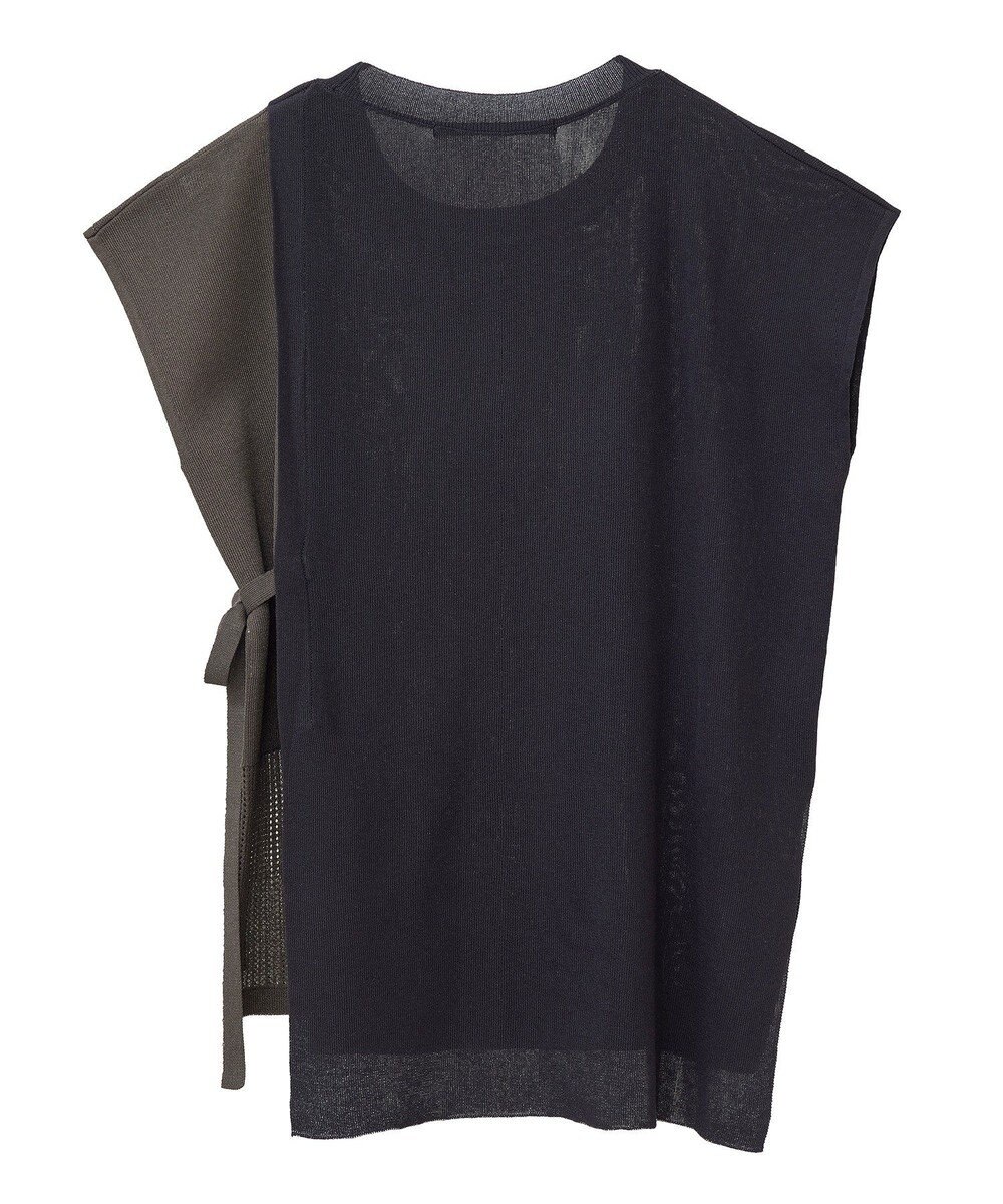 YECCA VECCA メッシュ編みレイヤードニット 