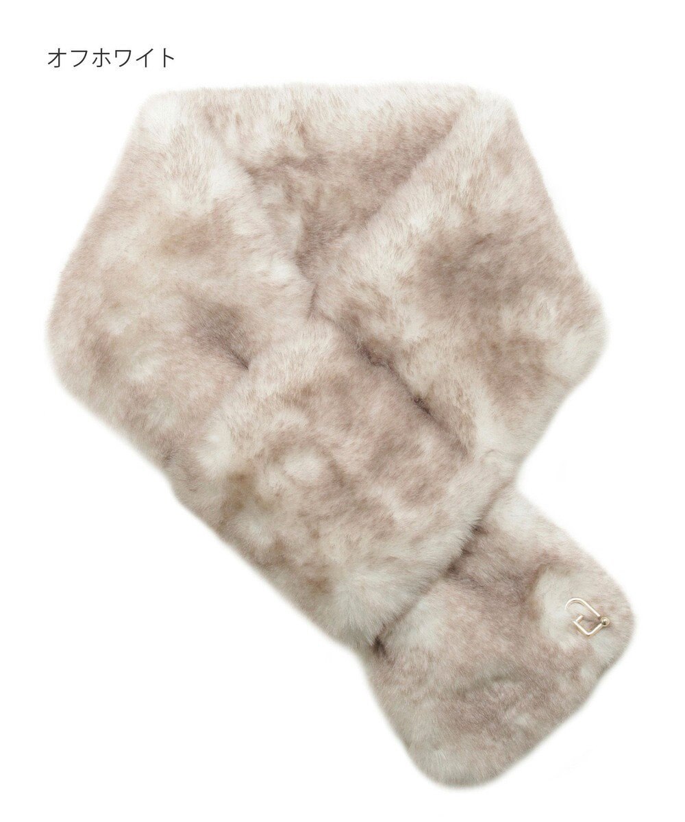 MOONBAT 【WEB限定】FURLA スノートップ チャーム付きフェイクファーマフラー 