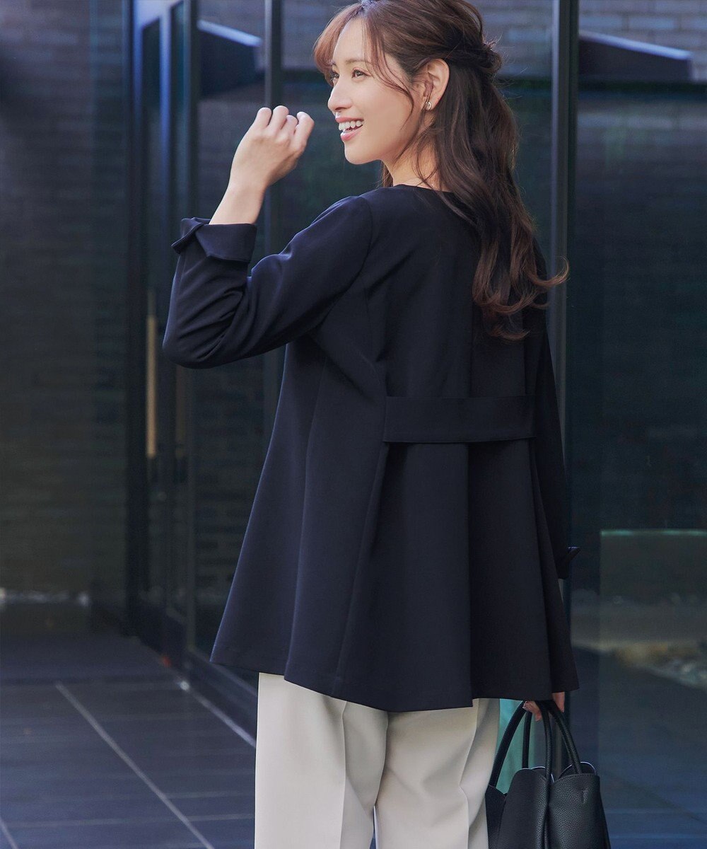 Tiaclasse バックフレアロングジャケット 