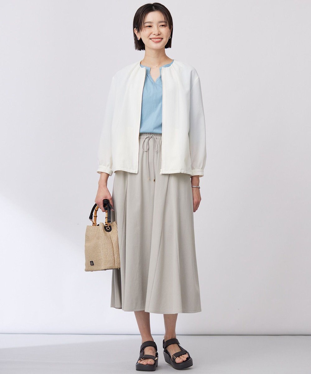 J.PRESS LADIES 【洗える】トリコットバイオ シャーリング カットソー 