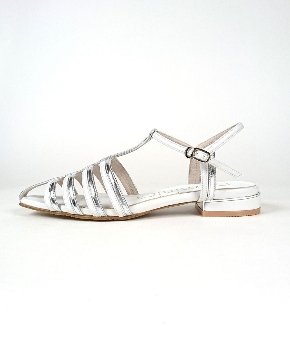 Dominic3 バイカラー Tストラップサンダル 