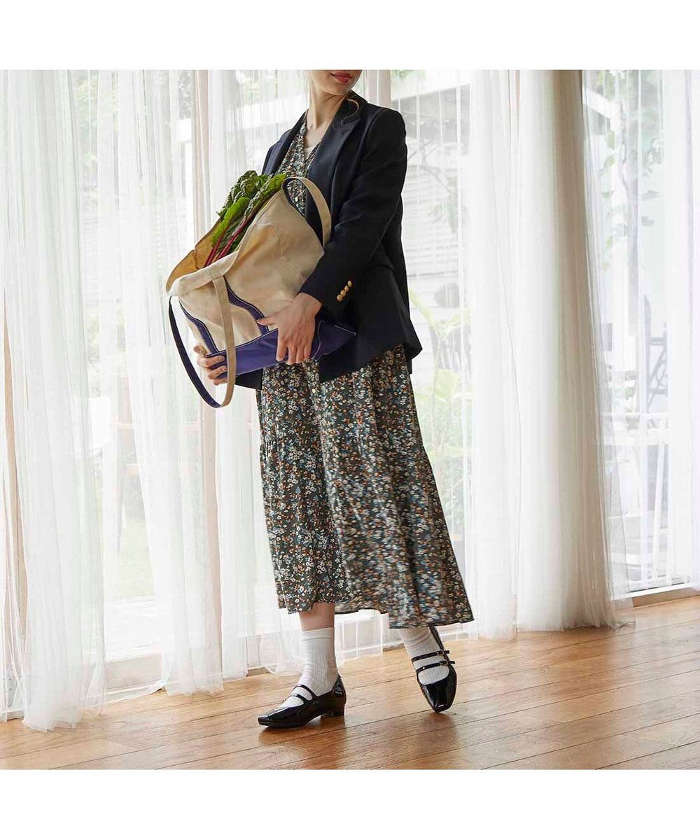 ing <ing>ダブルストラップフラットシューズ 