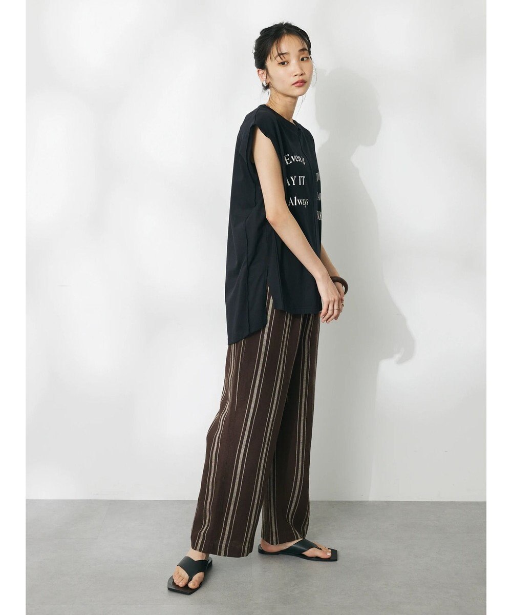 CRAFT STANDARD BOUTIQUE リネンレーヨンストライプイージーパンツ 