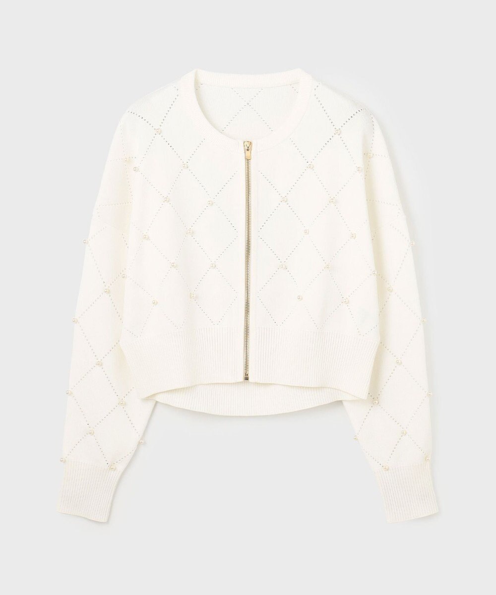 GRACE CONTINENTAL パールニットブルゾン 