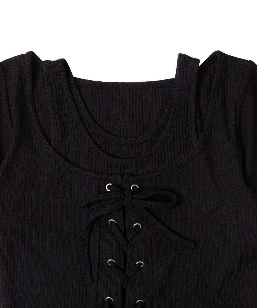 WEGO レイヤードレースアップトップス 