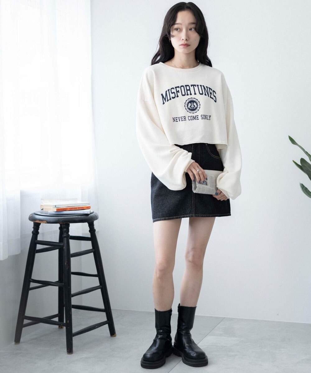 WEGO ヴィンテージライクショートスウェット 