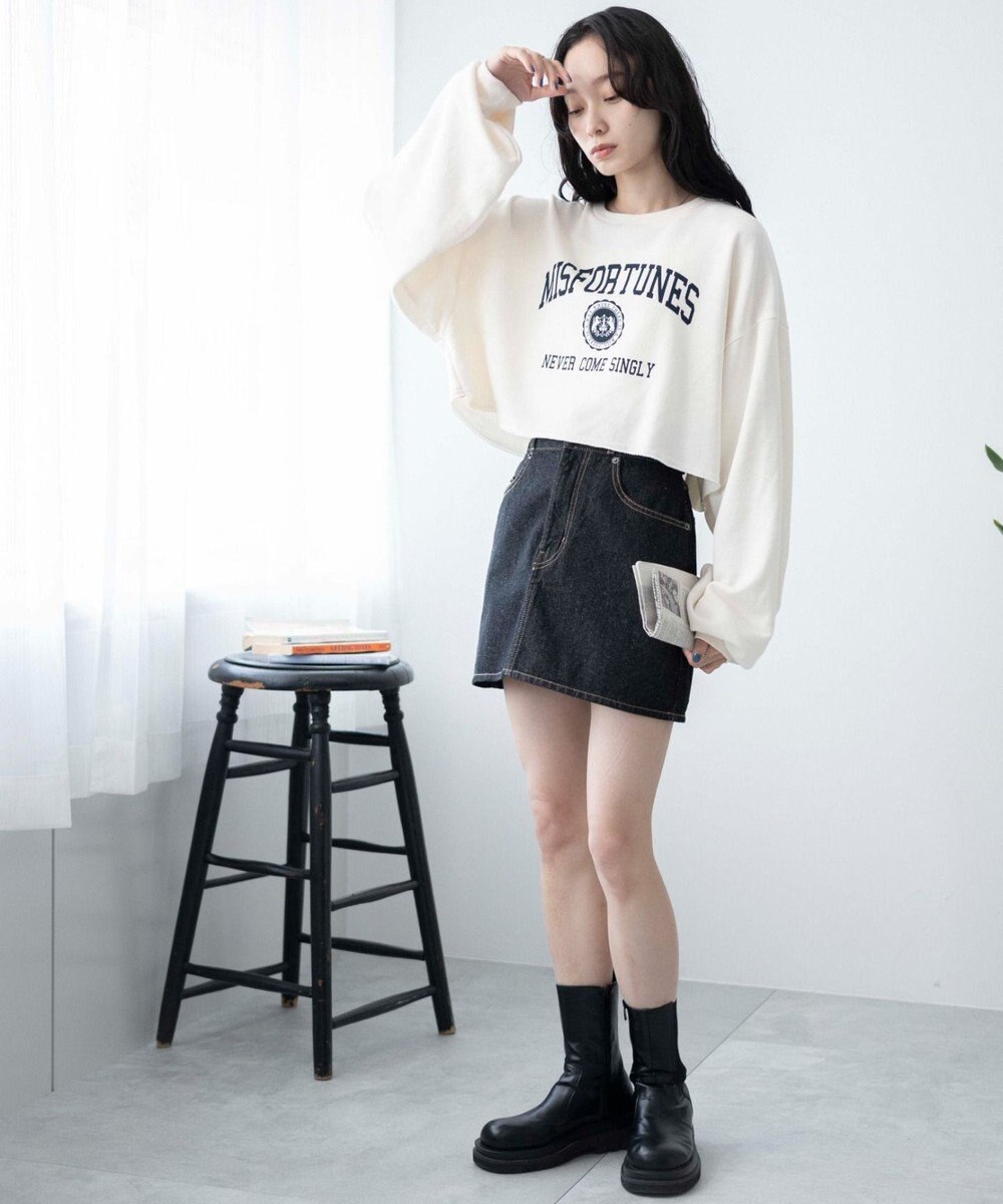 WEGO ヴィンテージライクショートスウェット 