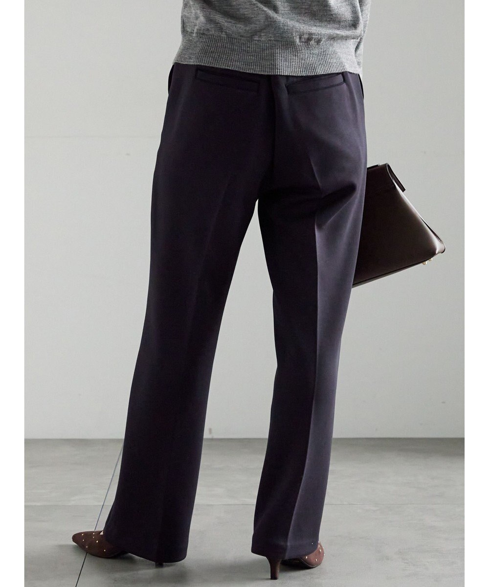 Te chichi 裏起毛パイピングストレートパンツ 