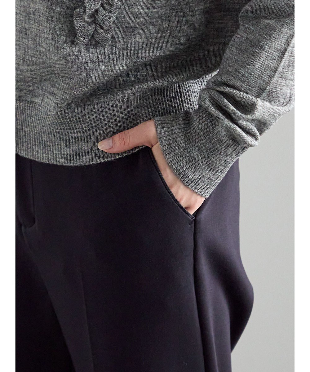 Te chichi 裏起毛パイピングストレートパンツ 