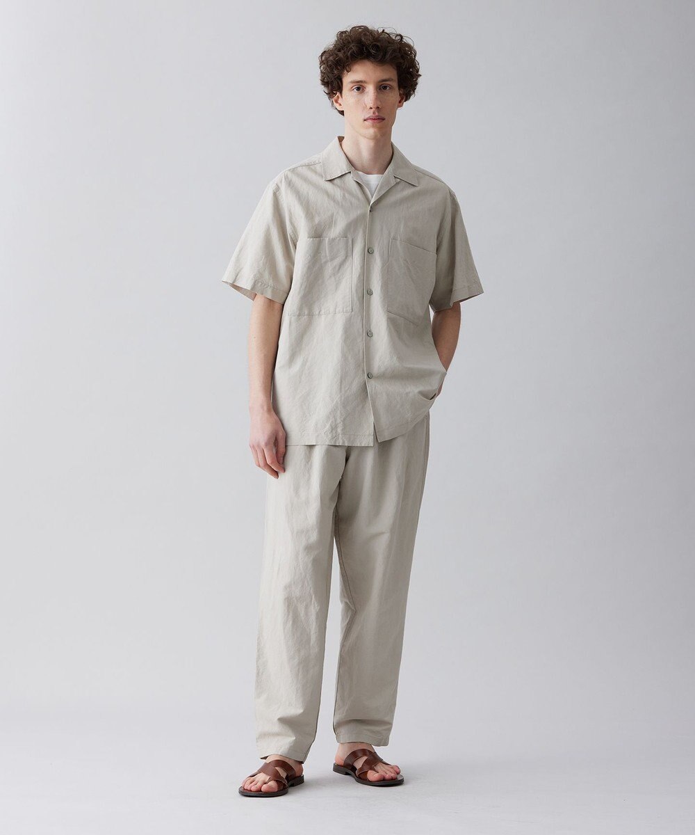 UNFILO MENS ライトリネン オープンカラーシャツ [23年春夏商品] 