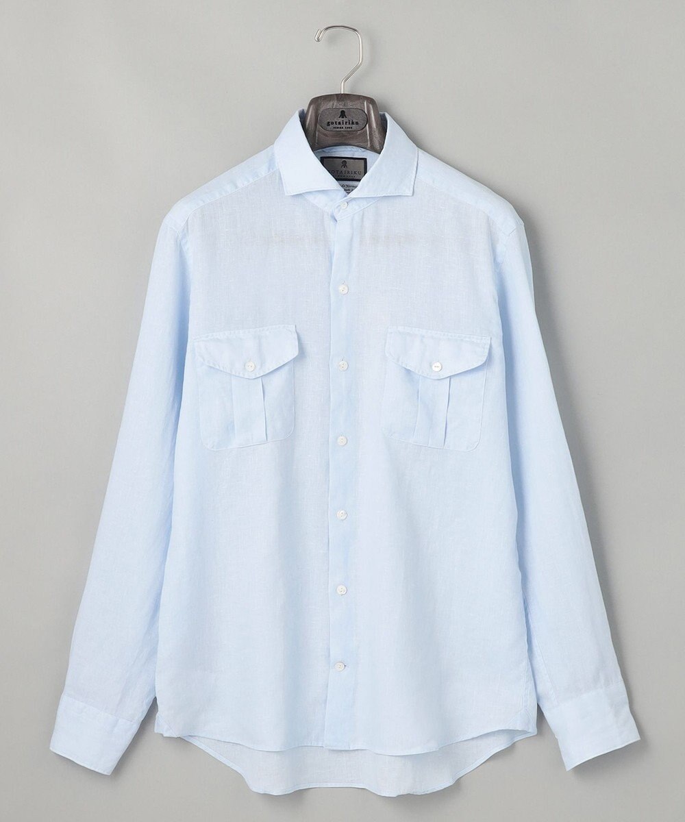 GOTAIRIKU ノルマンディリネン使用【洗える】カッタウェイカラー ソフトリネンシャツ 