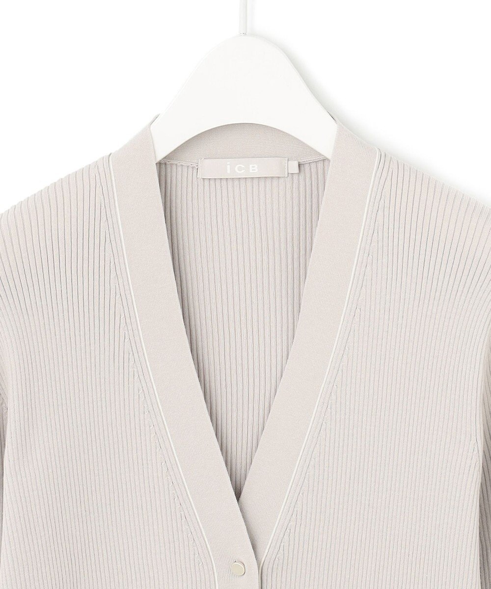 ICB 【洗える】 コンパクトリブ カーディガン 