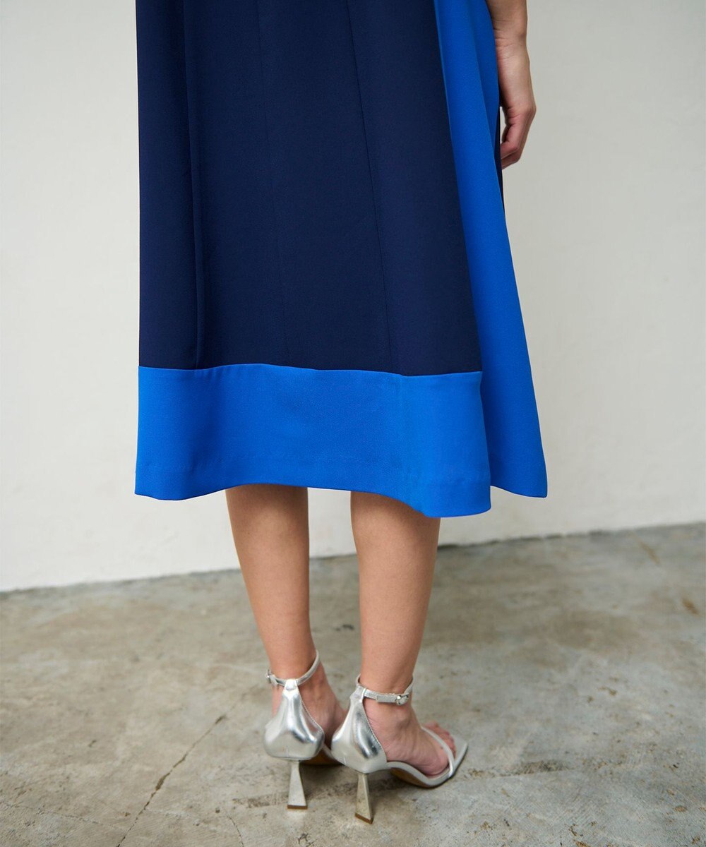 GRACE CONTINENTAL バイカラーフレームドレス 