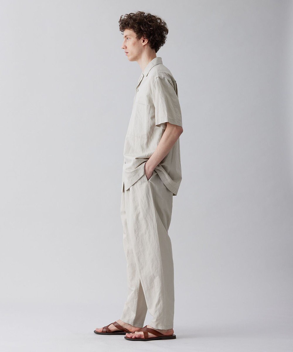 UNFILO MENS ライトリネン オープンカラーシャツ [23年春夏商品] 