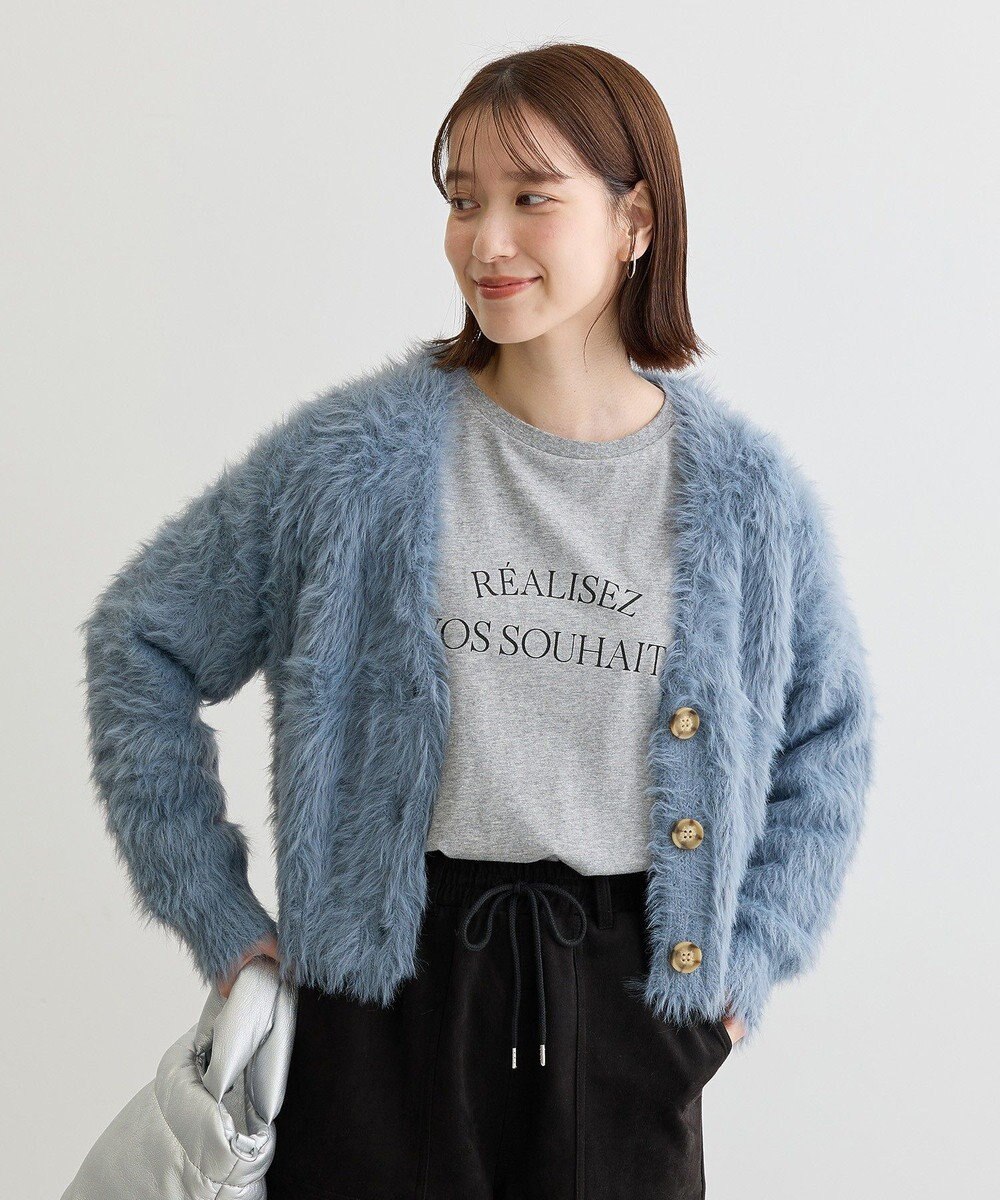 Green Parks ・Ｐｅｔｉｔ　Ｆｌｅｕｒ　シャギーニットカーディガン 