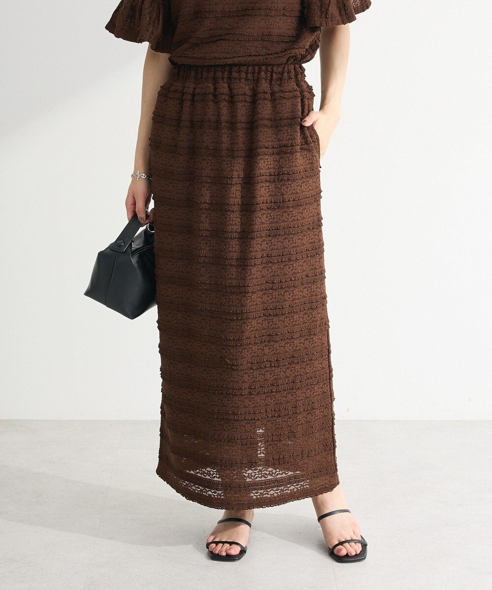 Green Parks ・ＳＵＧＡＲ　ＳＰＯＯＮ　レースフリルナロースカート 