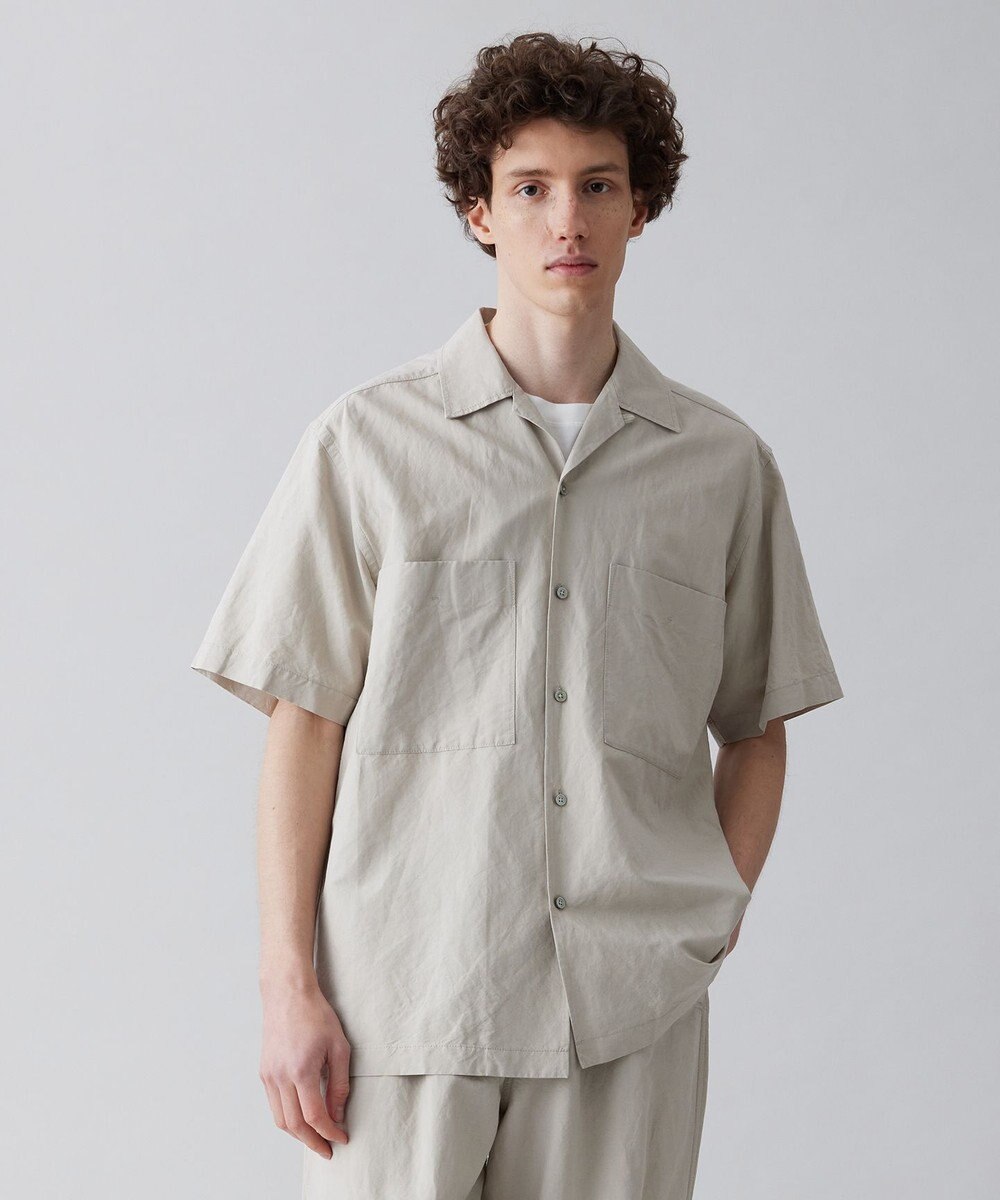 UNFILO MENS ライトリネン オープンカラーシャツ [23年春夏商品] 