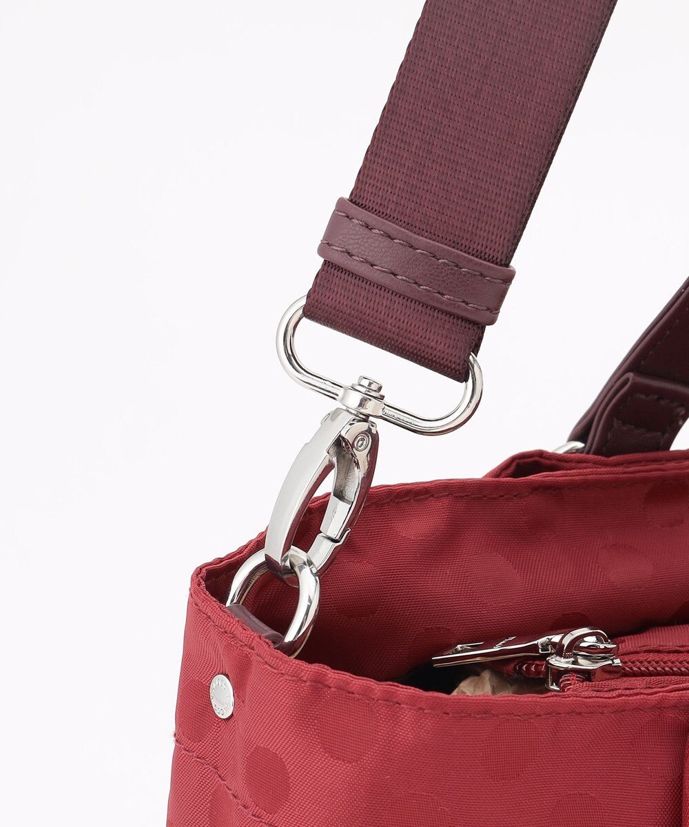 Y'SACCS ドットジャガードポーチ付きトートバッグ 