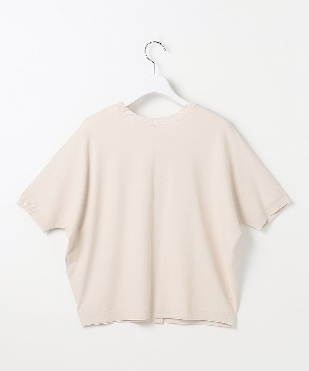 自由区 【前後着用可能】クレープストレッチドルマンスリーブ ニット 
