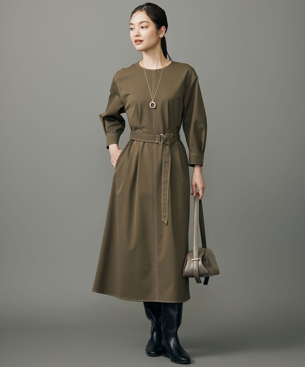 自由区 デニムライクツイル ワンピース 