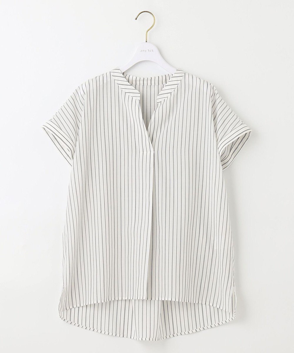 ANY SIS 【洗える】スキッパーイージー シャツ 