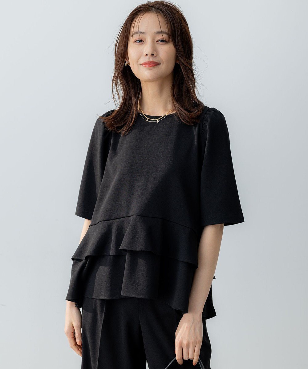 組曲 S ご好評につき追加生産【WEB限定】ジョーゼットジャージーティアード ブラウス 