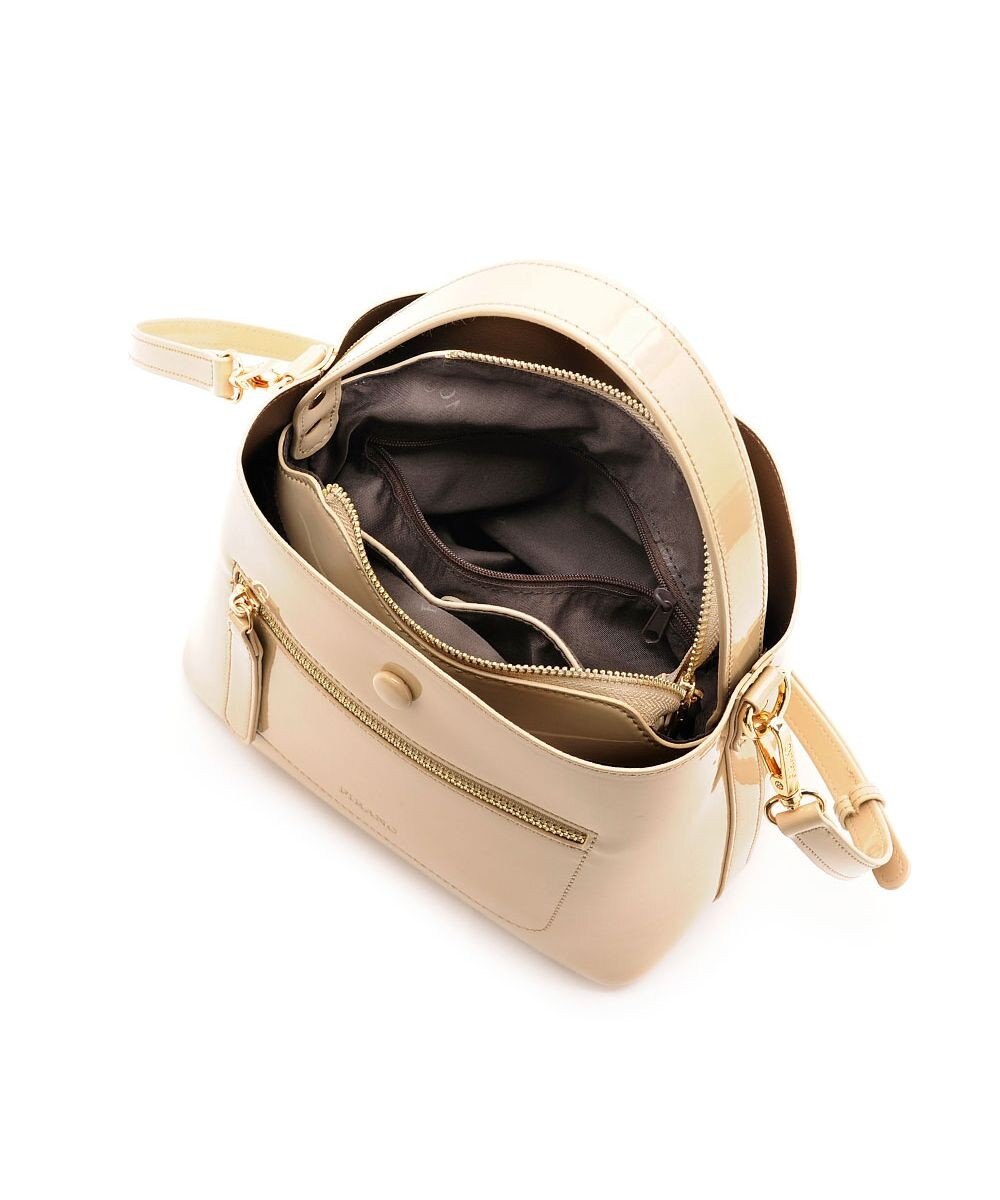 MioFIRANO スクエアエナメルハンドバッグ 2WAY　FIRANO フィラノ 