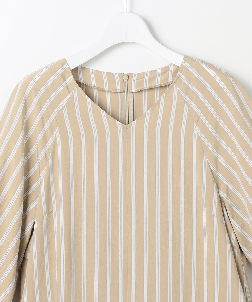 自由区 L 【17号サイズまで展開】ビスコースナイロンドビーストライプ ワンピース 