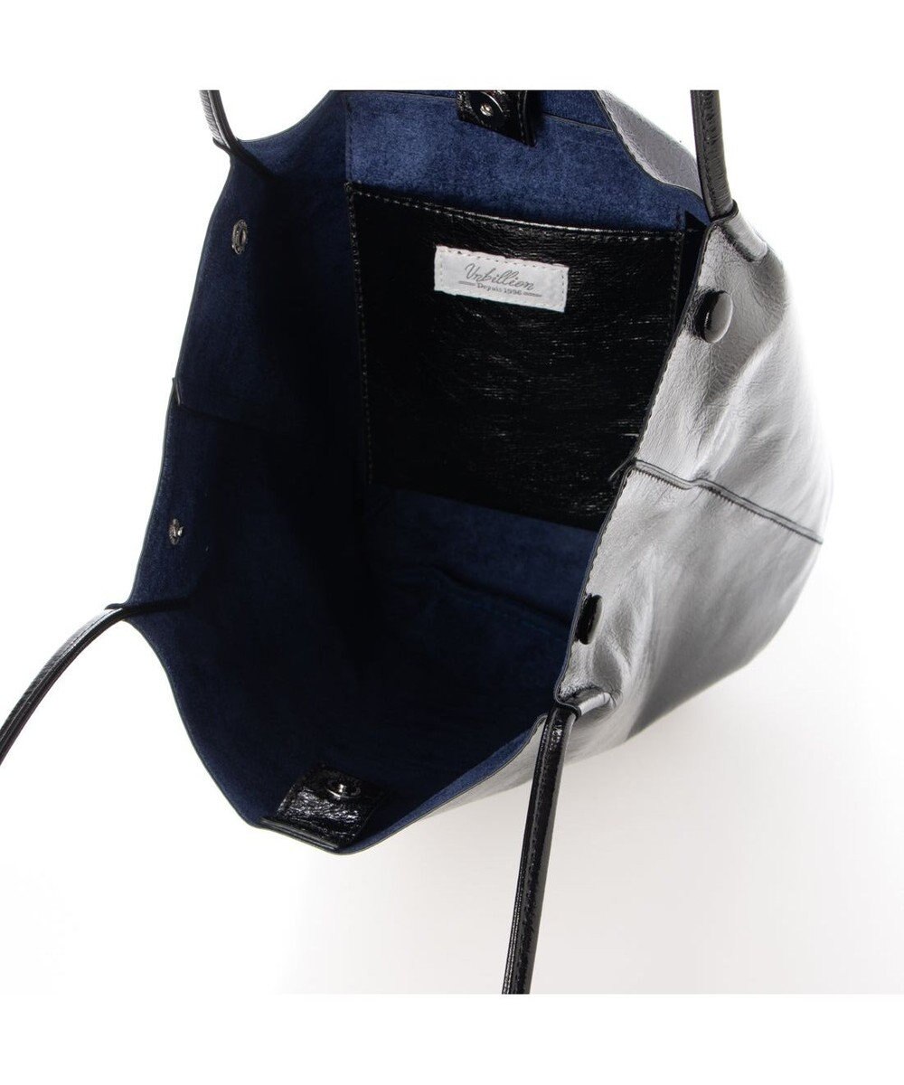 UNBILLION カシュカシュ cachecache / クラッシュメタリック肩入れバケツトートバッグ 