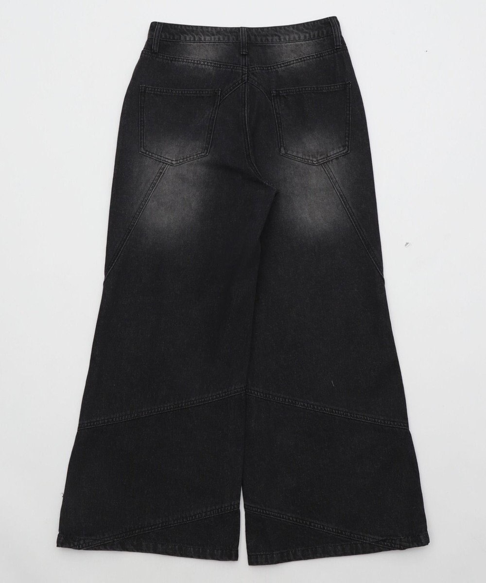 WEGO 【ユニセックス着用ITEM】スウィッチングフレアデニムパンツ 