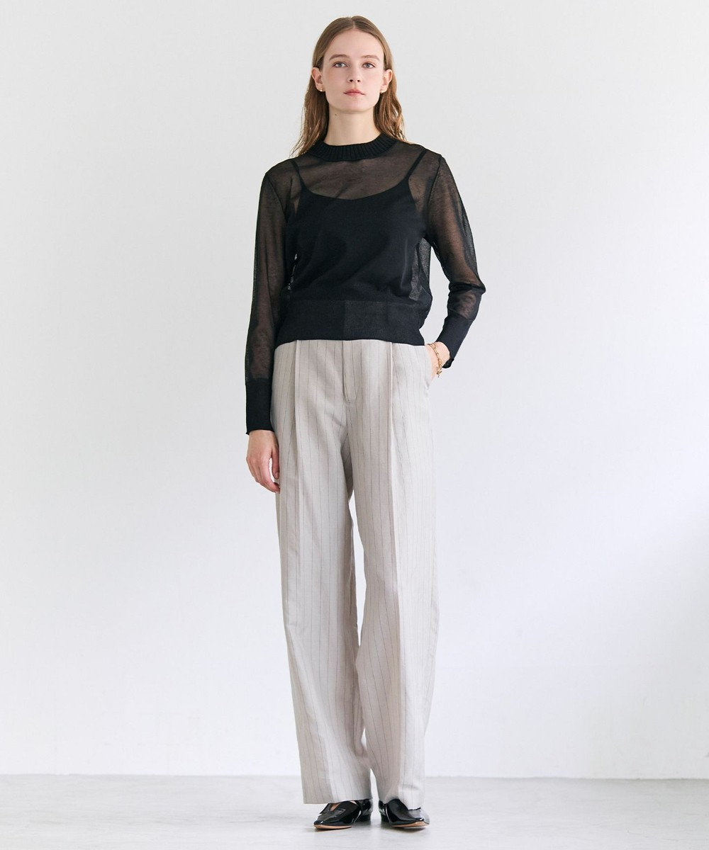 BEIGE， PYRRHOT / シアーコンビ バックスリットプルオーバー 