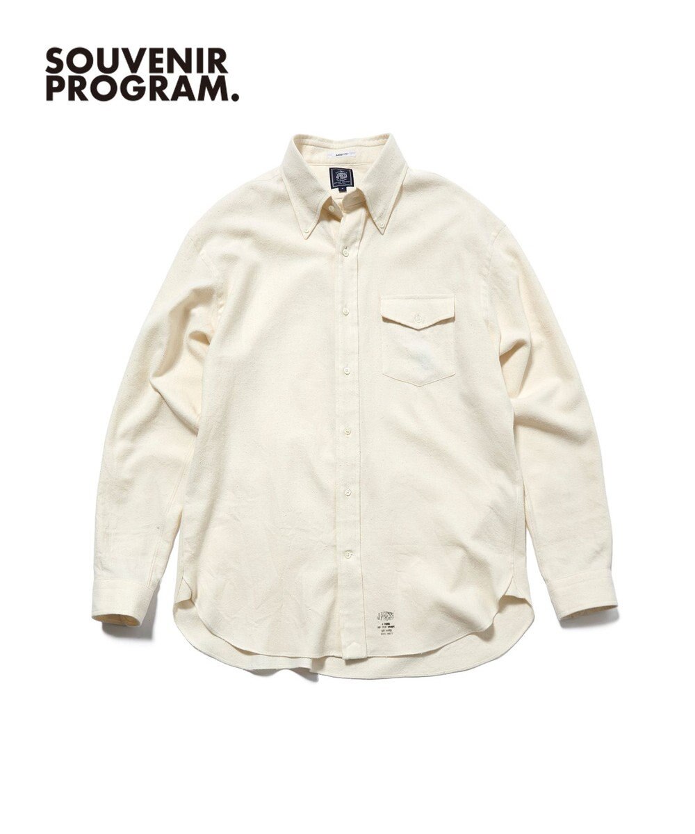 J.PRESS MEN 【J.PRESS ORIGINALS】【UNISEX】Cotton Silk Yarn Dyed Twill B.D. Shirts / Baggy-Fit 