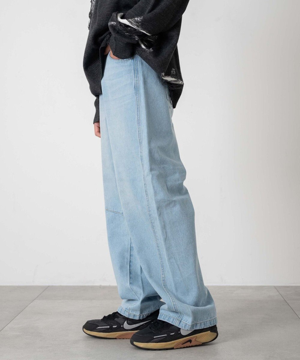 WEGO 【キッズITEM】イージーバレルレッグデニムパンツ（JUNIOR） 